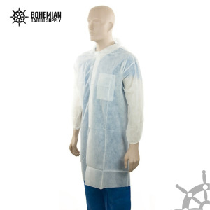 Bastion Polypropylene Labcoat with Pocket White