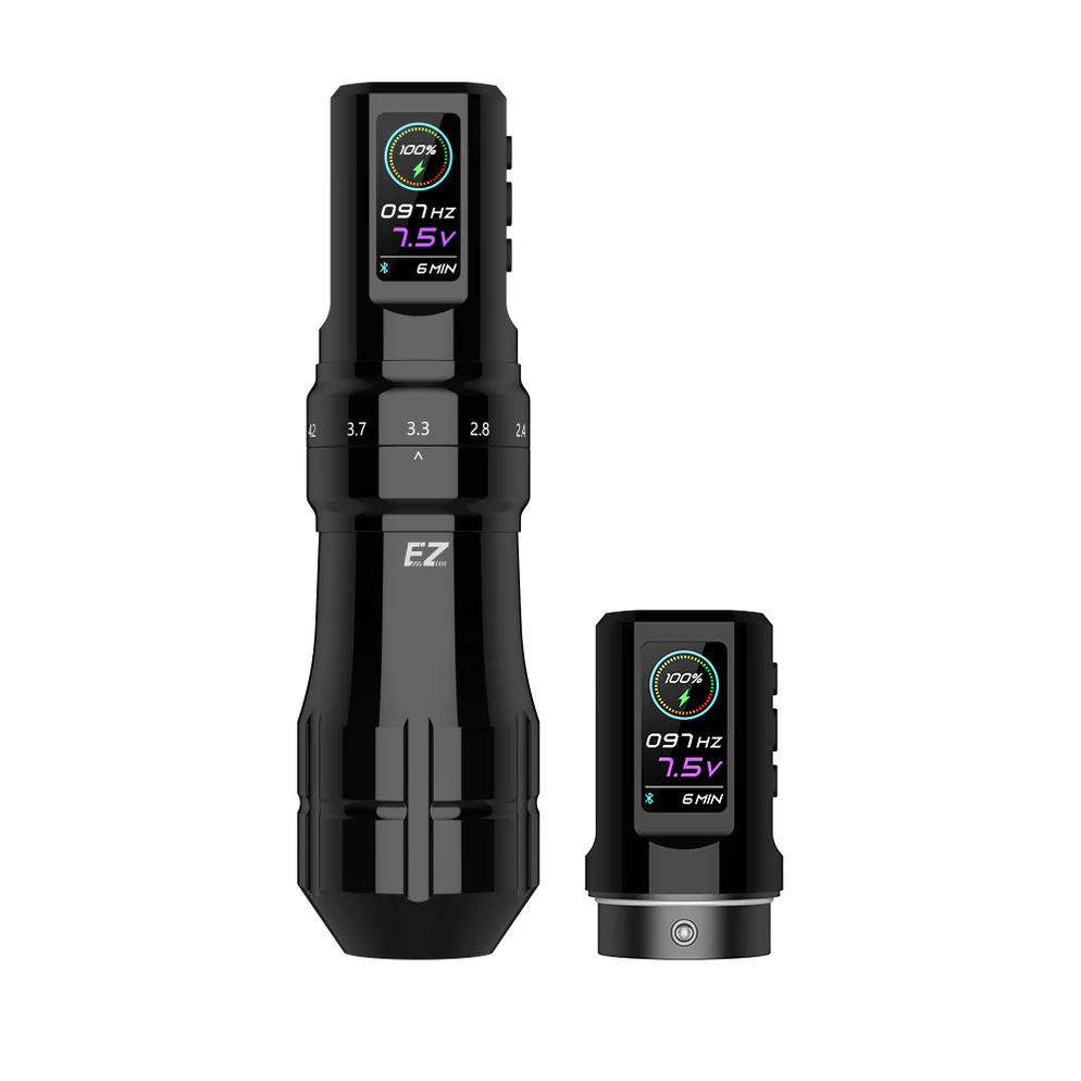 EZ - P3 Pro Wireless Tattoo Machine Gloss Gray - Image 2